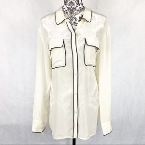 Victoria Secret | Blouse Top 100% Silk Long Sleeve